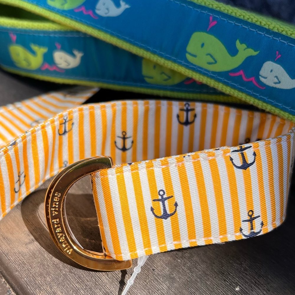 Douglas Paquette and Vineyard Vines belt lot include bag! Preppy whales anchors